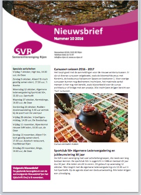 nieuwsbrief 2016 10