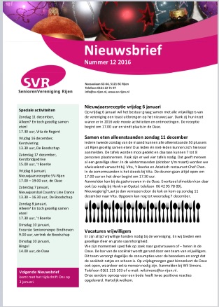 nieuwsbrief 2016 12