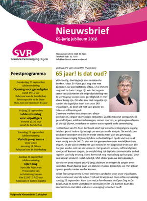 nieuwsbrief 2018 09