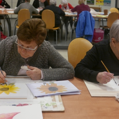 Cursus aquarelleren afgerond: afscheid van Marjan van Nistelrooij