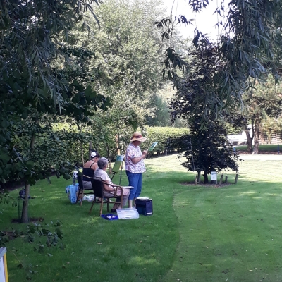Schilder- en tekenclub bezocht De Leemput