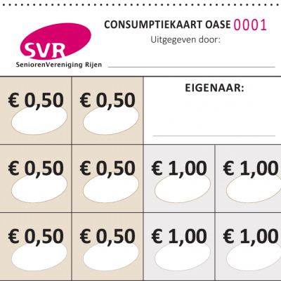 In de Oase betaal je met een consumptiekaart!