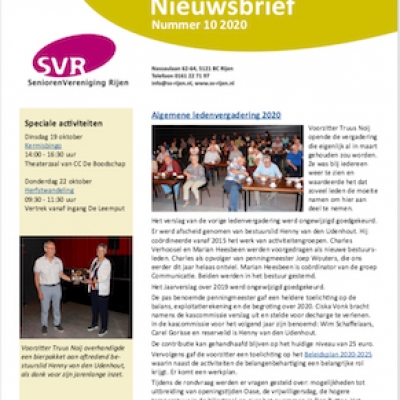 Nieuwsbrief 10 verschenen