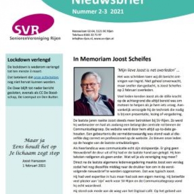 Nieuwsbrief februari-maart op de website