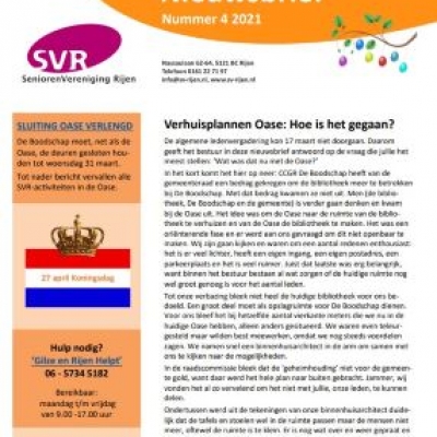 aprilnummer van nieuwsbrief op website