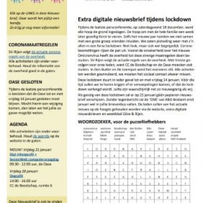 extra digitale nieuwsbrief januari 2022