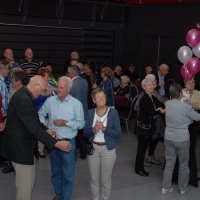 receptie3 - Gesprekken, maar ook belangstelling voor de presentatie