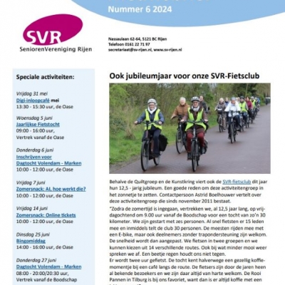 Digitale nieuwsbrief juni 2024 staat online