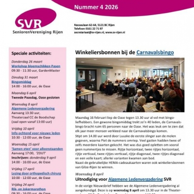 Digitale Nieuwsbrief april 2026