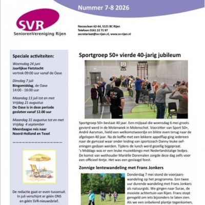Digitale Nieuwsbrief juli-augustus 2026 online