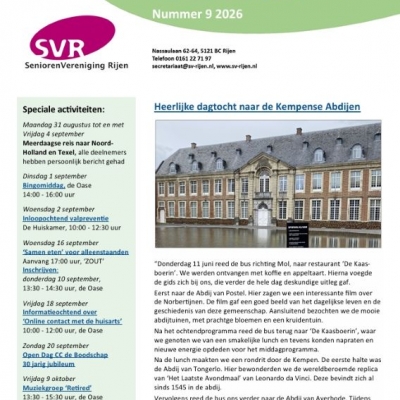 Digitale Nieuwsbrief september 2026 online